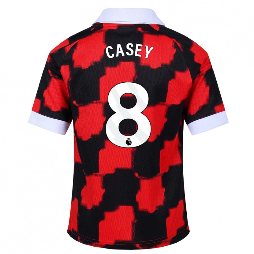 Danxen Niño Camiseta Dan Casey #8 Rojo Blanco Negro 2ª Equipación 2026/27 La Camisa México