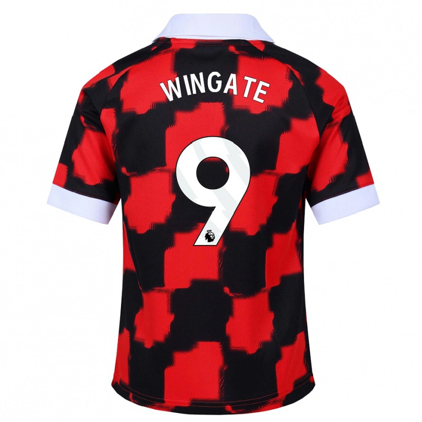 Danxen Niño Camiseta Tom Wingate #9 Rojo Blanco Negro 2ª Equipación 2026/27 La Camisa México