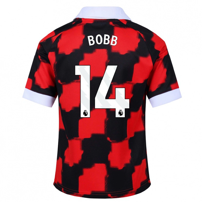 Danxen Niño Camiseta Oscar Bobb #14 Rojo Blanco Negro 2ª Equipación 2026/27 La Camisa México