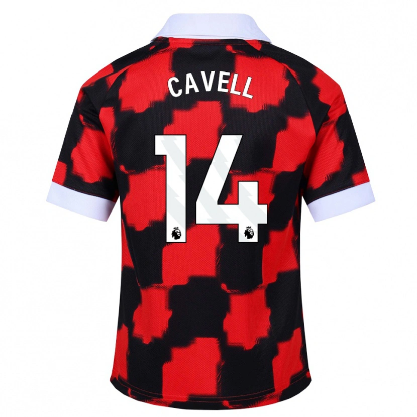Danxen Niño Camiseta Tarrell Cavell #14 Rojo Blanco Negro 2ª Equipación 2026/27 La Camisa México