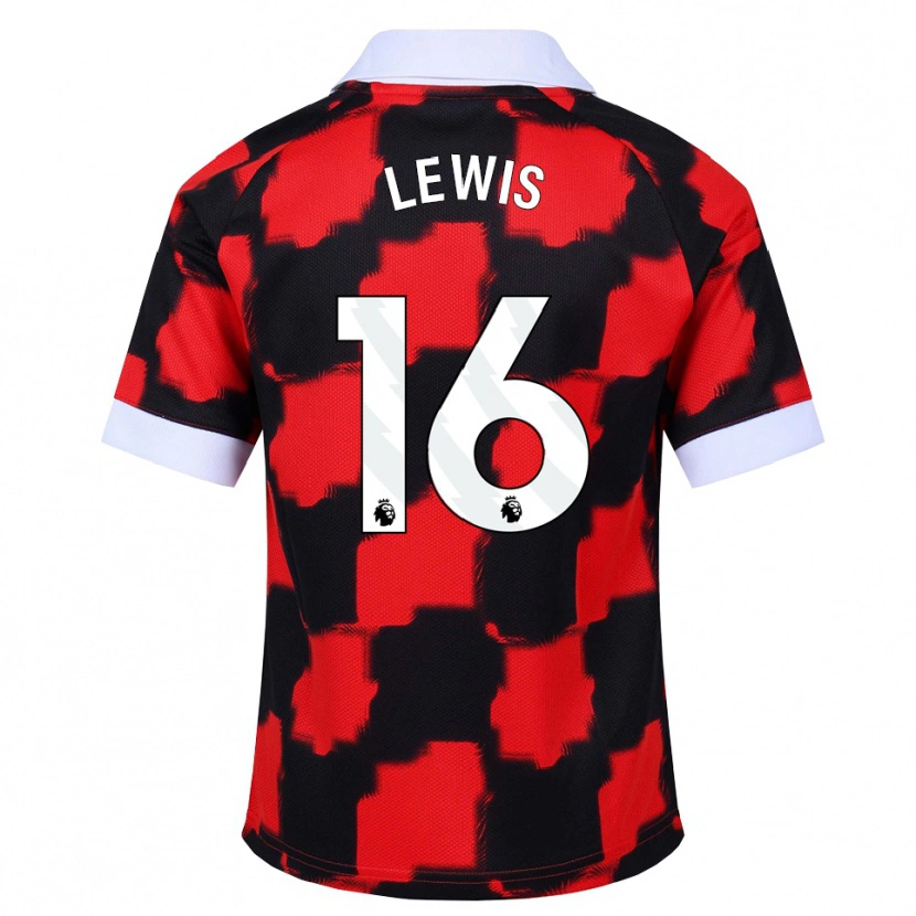 Danxen Niño Camiseta Milla Lewis #16 Rojo Blanco Negro 2ª Equipación 2026/27 La Camisa México