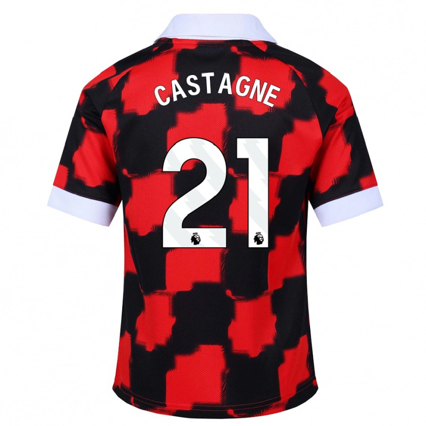 Danxen Niño Camiseta Timothy Castagne #21 Rojo Blanco Negro 2ª Equipación 2026/27 La Camisa México
