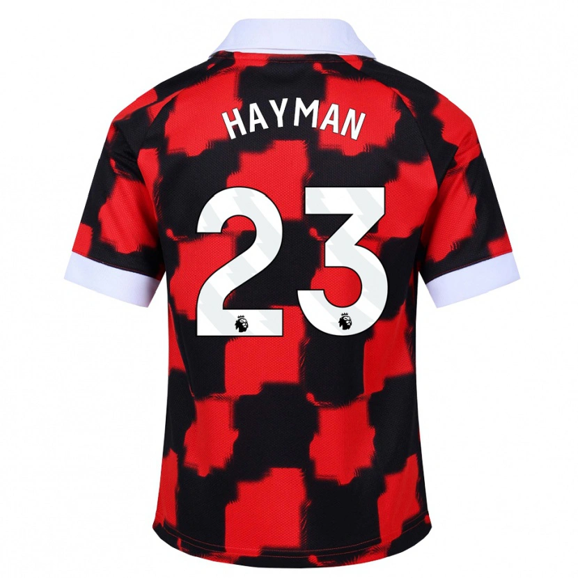 Danxen Niño Camiseta Alex Hayman #23 Rojo Blanco Negro 2ª Equipación 2026/27 La Camisa México