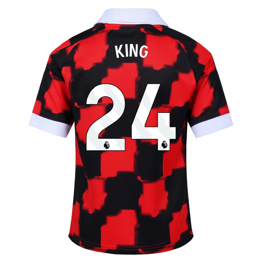 Danxen Niño Camiseta Josh King #24 Rojo Blanco Negro 2ª Equipación 2026/27 La Camisa México