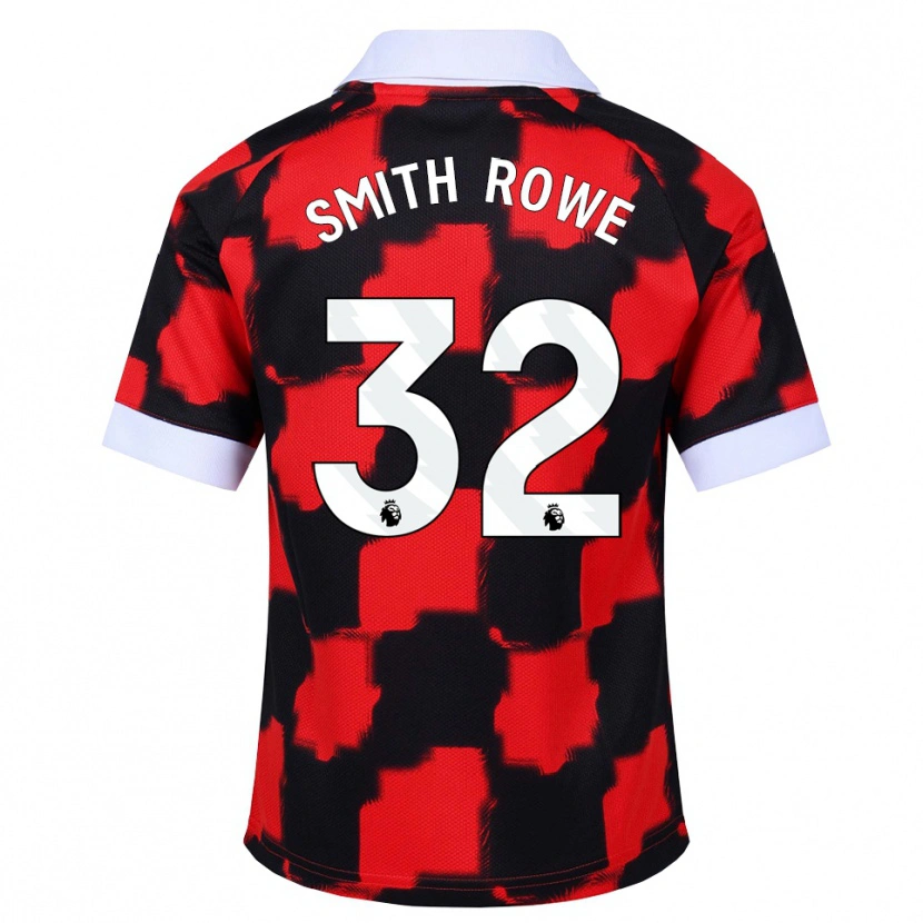 Danxen Niño Camiseta Emile Smith Rowe #32 Rojo Blanco Negro 2ª Equipación 2026/27 La Camisa México