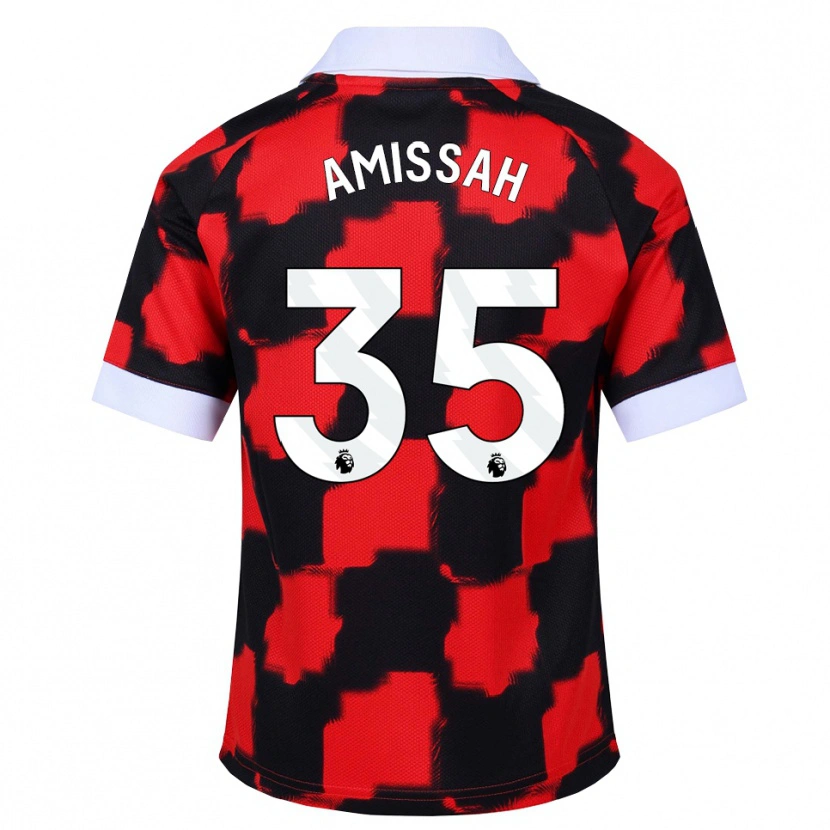 Danxen Niño Camiseta Sam Amissah #35 Rojo Blanco Negro 2ª Equipación 2026/27 La Camisa México