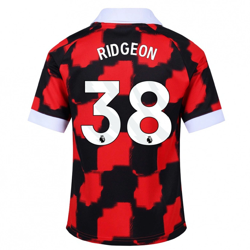 Danxen Niño Camiseta Seth Ridgeon #38 Rojo Blanco Negro 2ª Equipación 2026/27 La Camisa México