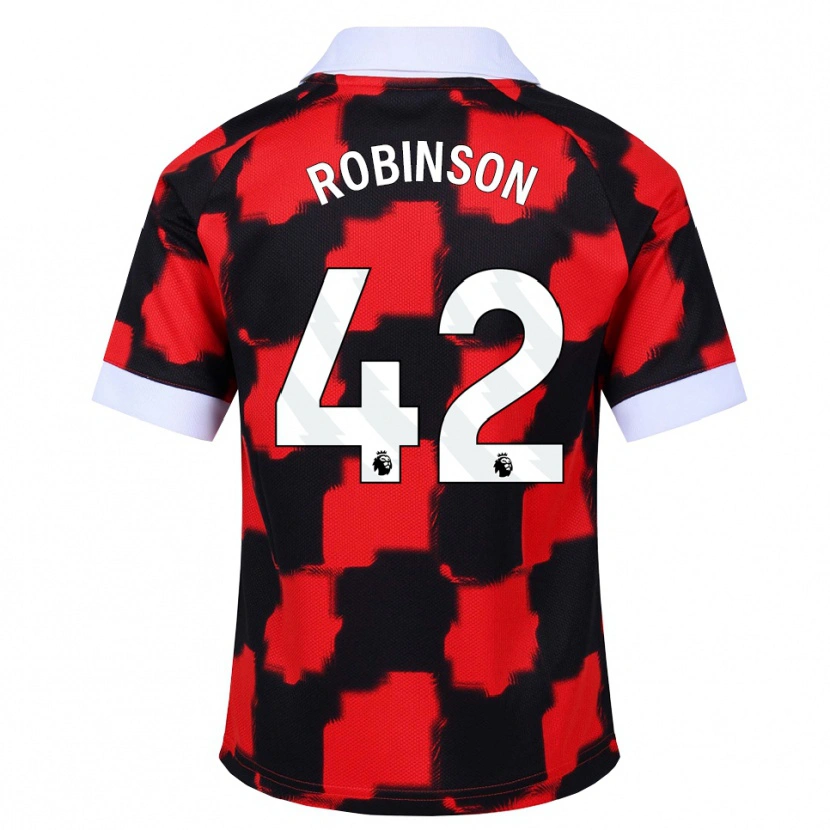 Danxen Niño Camiseta Charlie Robinson #42 Rojo Blanco Negro 2ª Equipación 2026/27 La Camisa México