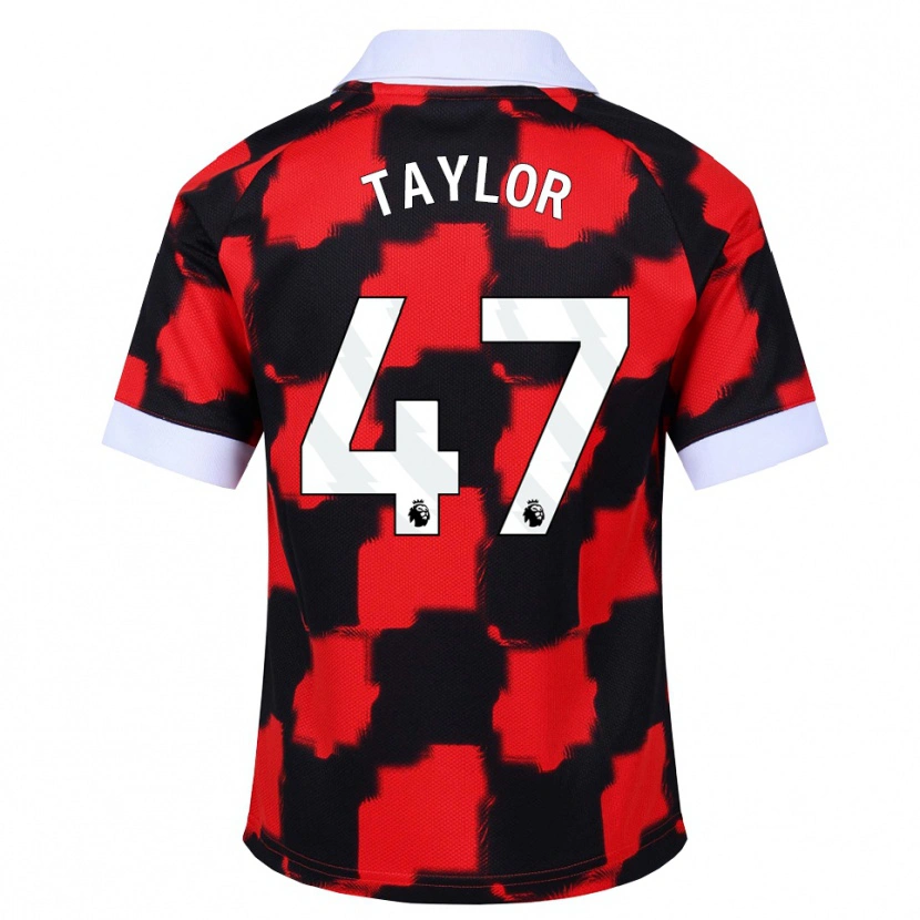 Danxen Niño Camiseta Bo Taylor #47 Rojo Blanco Negro 2ª Equipación 2026/27 La Camisa México