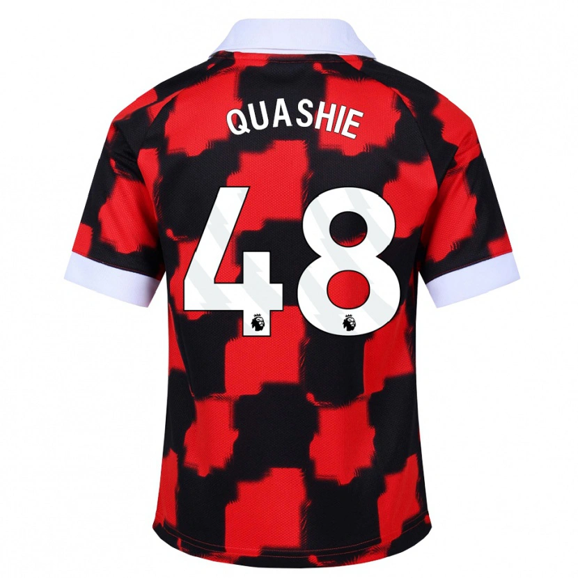 Danxen Niño Camiseta Jayden Quashie #48 Rojo Blanco Negro 2ª Equipación 2026/27 La Camisa México