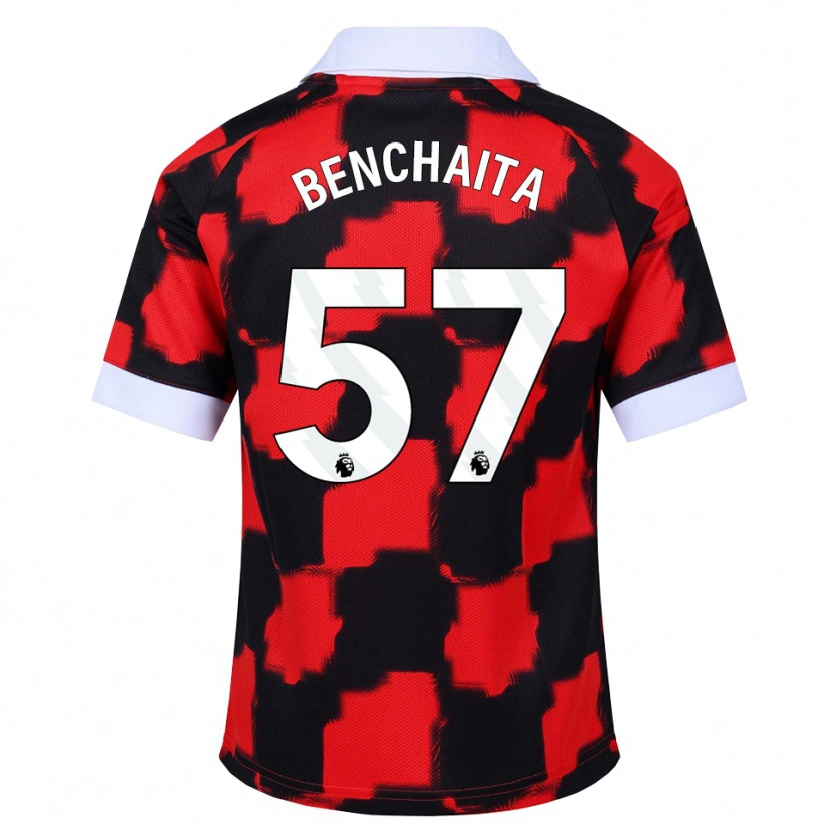Danxen Niño Camiseta Nazim Benchaita #57 Rojo Blanco Negro 2ª Equipación 2026/27 La Camisa México
