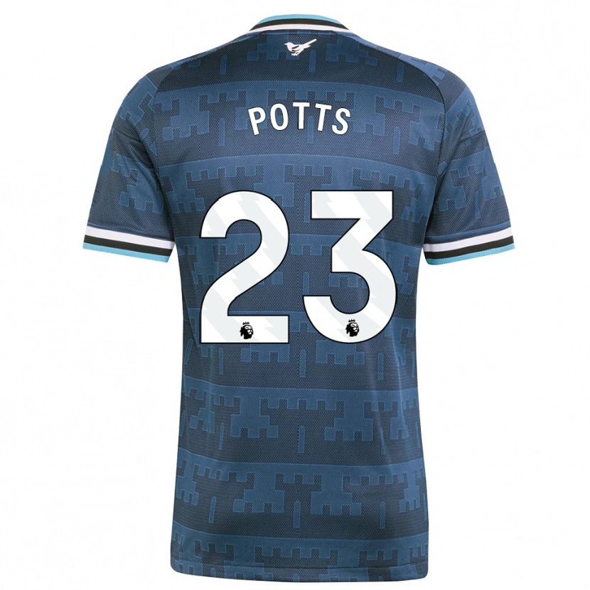 Danxen Niño Camiseta Charlotte Potts #23 Amarillo Negro Azul 2ª Equipación 2026/27 La Camisa México