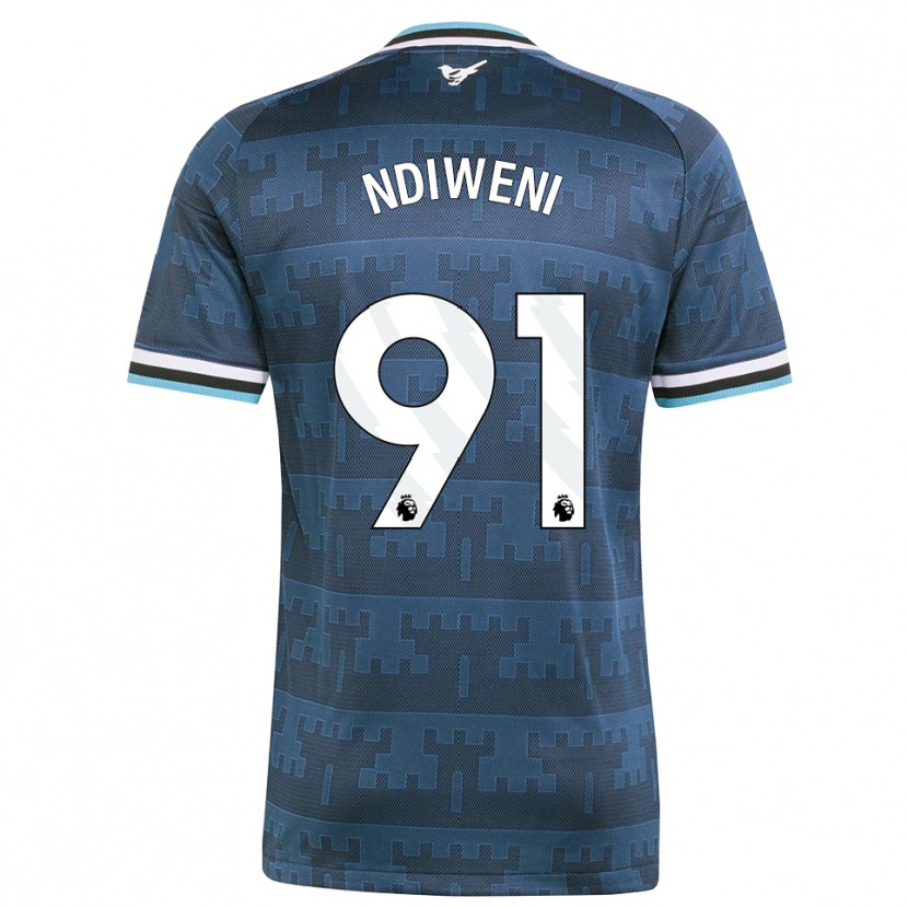 Danxen Niño Camiseta Ethan Ndiweni #91 Amarillo Negro Azul 2ª Equipación 2026/27 La Camisa México
