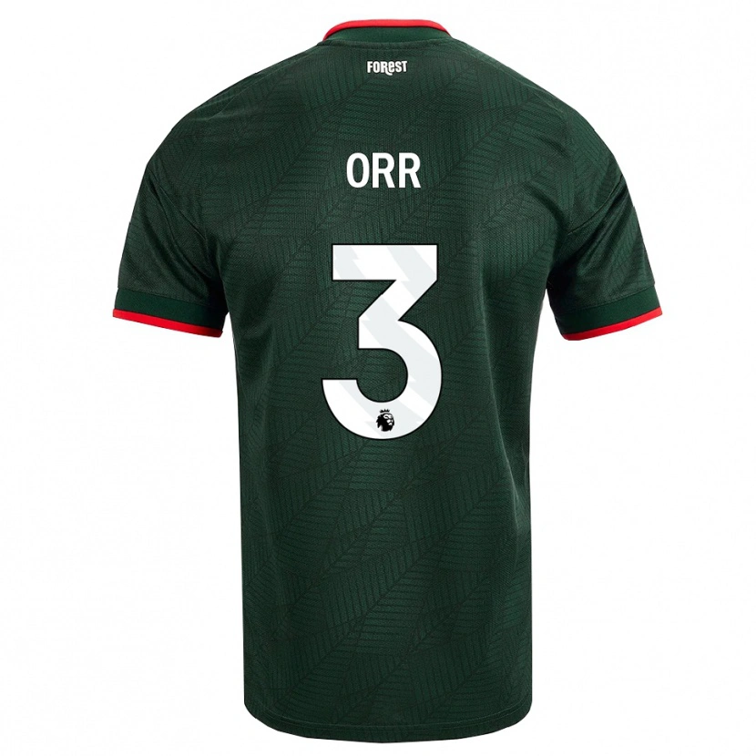 Danxen Niño Camiseta Matthew Orr #3 Verdeoscuro Rojo 2ª Equipación 2026/27 La Camisa México