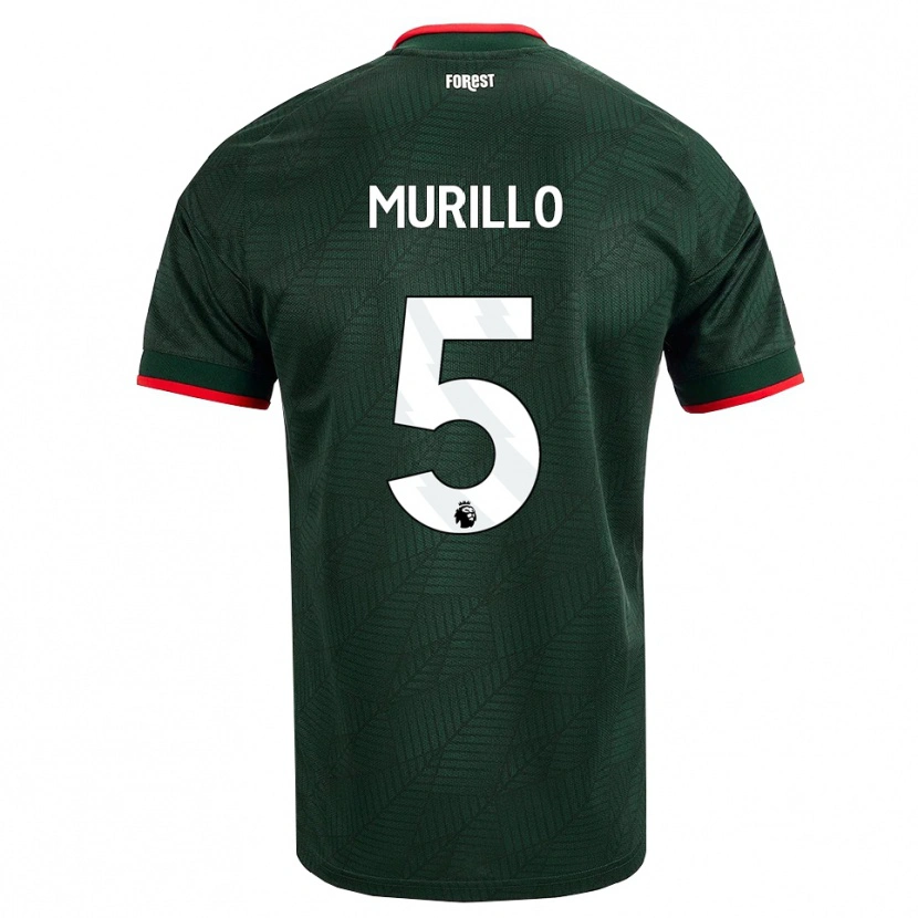 Danxen Niño Camiseta Murillo Santiago Costa Dos Santos #5 Verdeoscuro Rojo 2ª Equipación 2026/27 La Camisa México