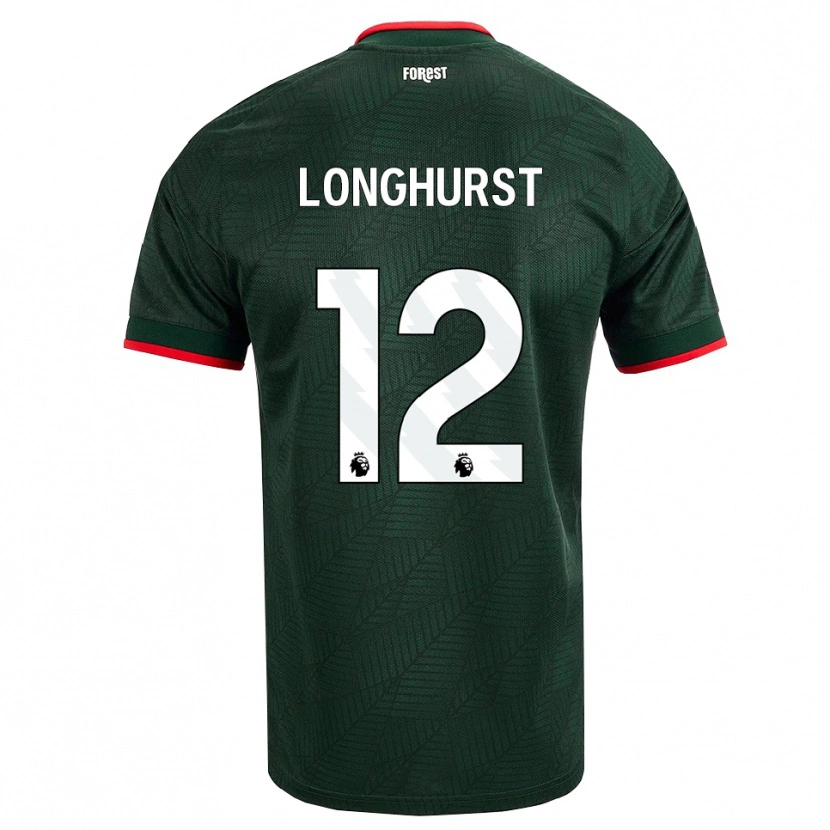 Danxen Niño Camiseta Kate Longhurst #12 Verdeoscuro Rojo 2ª Equipación 2026/27 La Camisa México