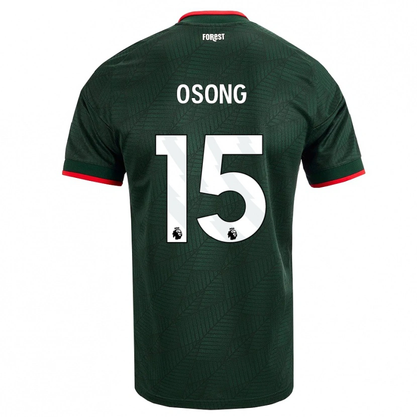 Danxen Niño Camiseta Detlef Esapa Osong #15 Verdeoscuro Rojo 2ª Equipación 2026/27 La Camisa México