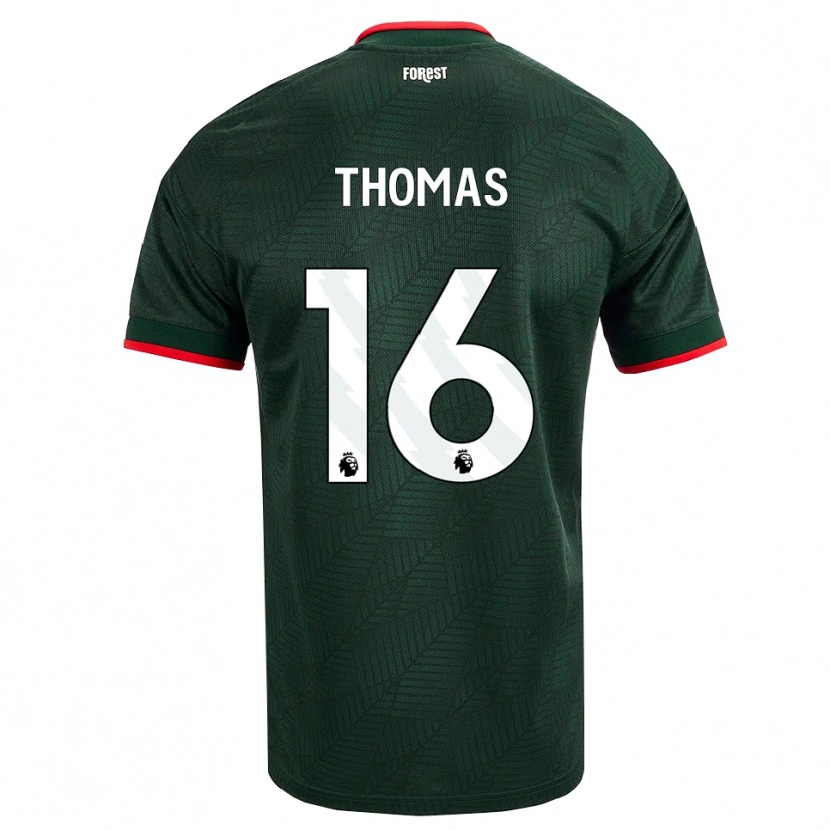 Danxen Niño Camiseta Tyrese Thomas #16 Verdeoscuro Rojo 2ª Equipación 2026/27 La Camisa México