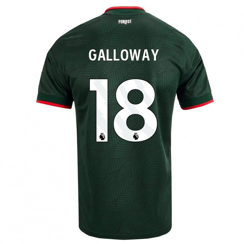 Danxen Niño Camiseta Bridget Galloway #18 Verdeoscuro Rojo 2ª Equipación 2026/27 La Camisa México