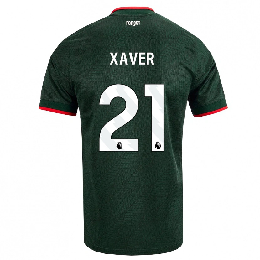 Danxen Niño Camiseta Xaver Schlager #21 Verdeoscuro Rojo 2ª Equipación 2026/27 La Camisa México
