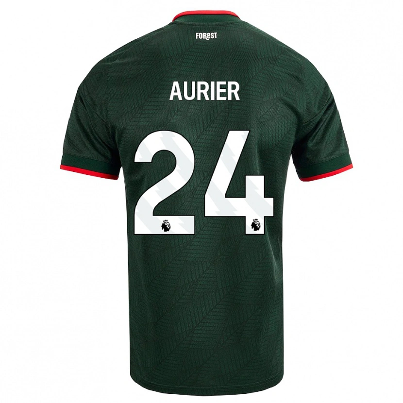 Danxen Niño Camiseta Serge Aurier #24 Verdeoscuro Rojo 2ª Equipación 2026/27 La Camisa México