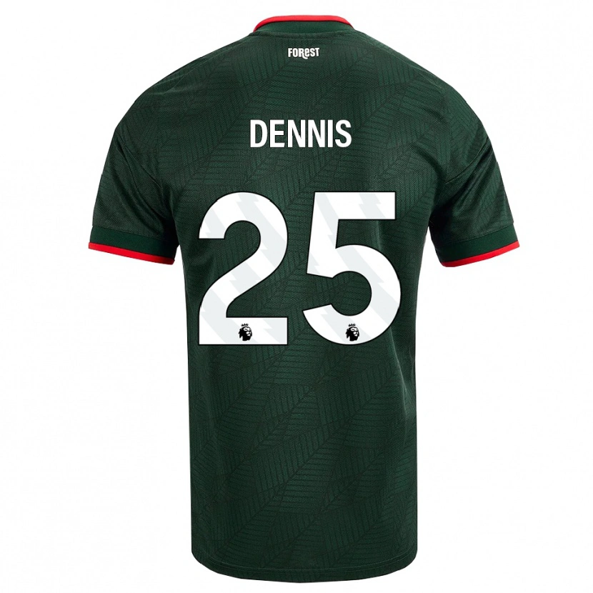 Danxen Niño Camiseta Emmanuel Dennis #25 Verdeoscuro Rojo 2ª Equipación 2026/27 La Camisa México