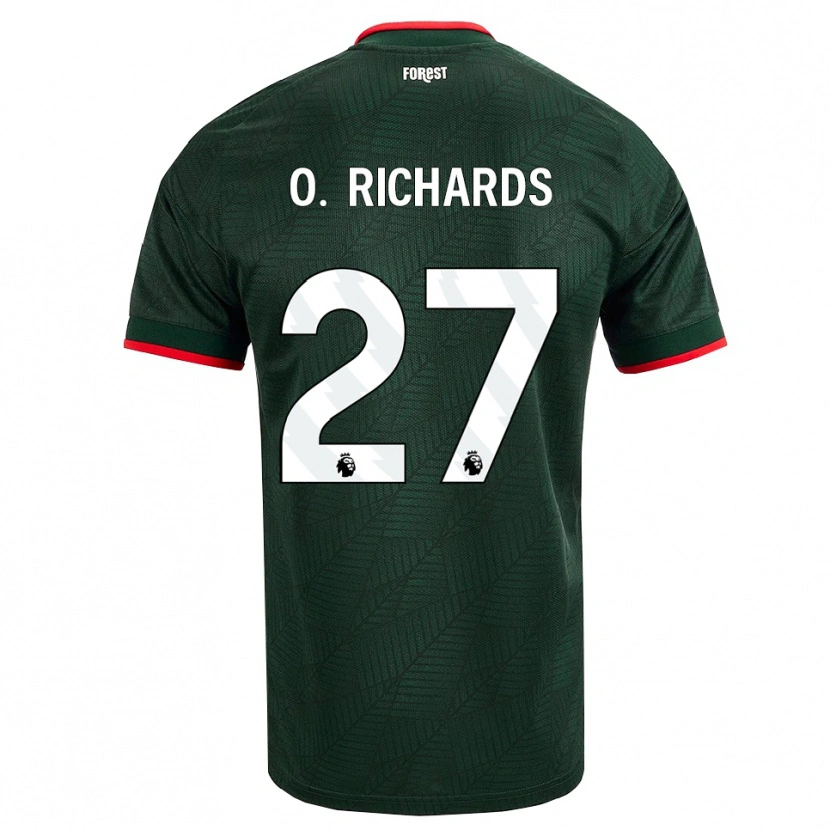 Danxen Niño Camiseta Omar Richards #27 Verdeoscuro Rojo 2ª Equipación 2026/27 La Camisa México