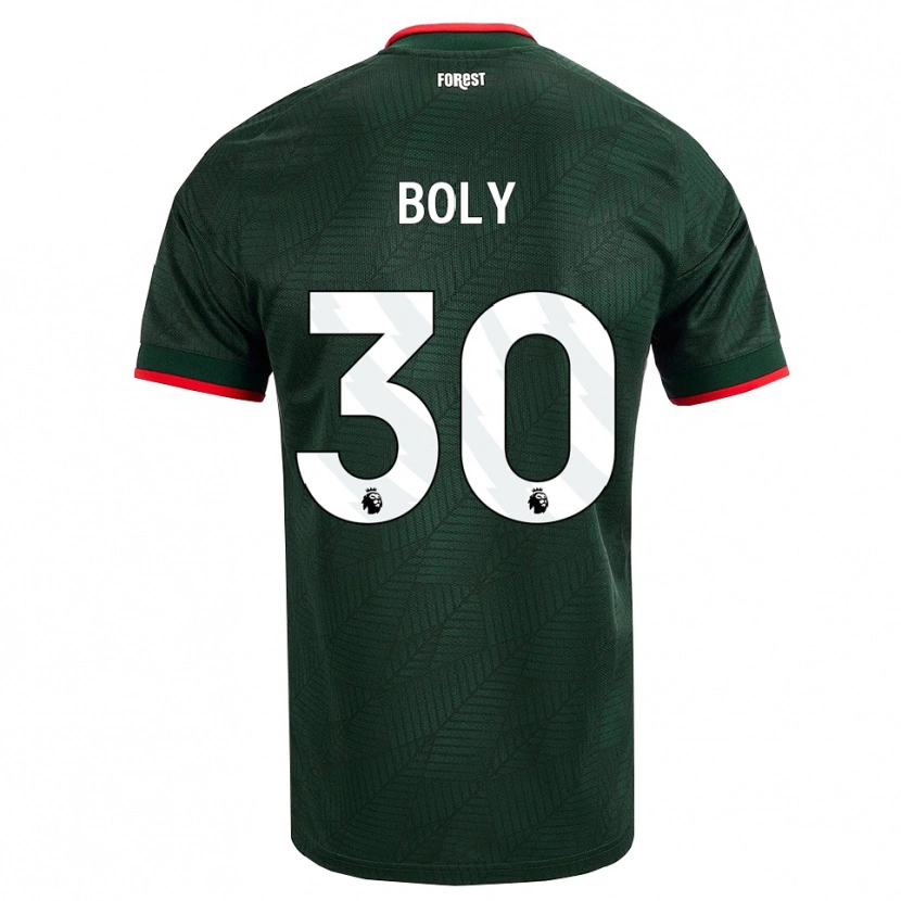 Danxen Niño Camiseta Willy Boly #30 Verdeoscuro Rojo 2ª Equipación 2026/27 La Camisa México