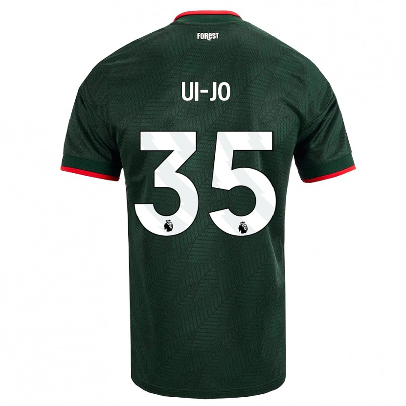 Danxen Niño Camiseta Ui-Jo Hwang #35 Verdeoscuro Rojo 2ª Equipación 2026/27 La Camisa México