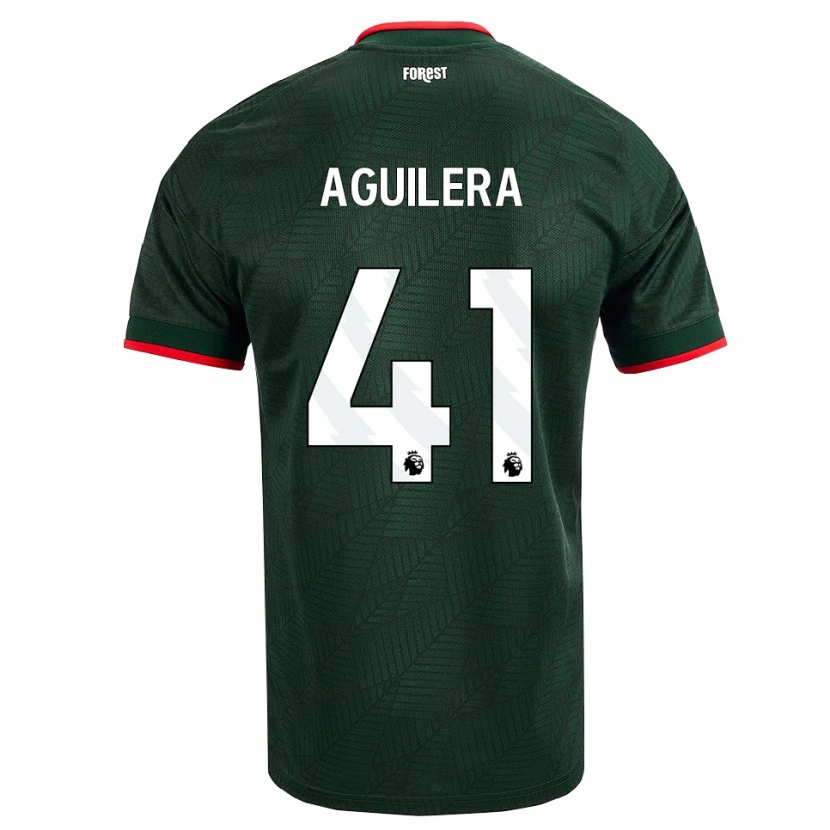 Danxen Niño Camiseta Brandon Aguilera #41 Verdeoscuro Rojo 2ª Equipación 2026/27 La Camisa México