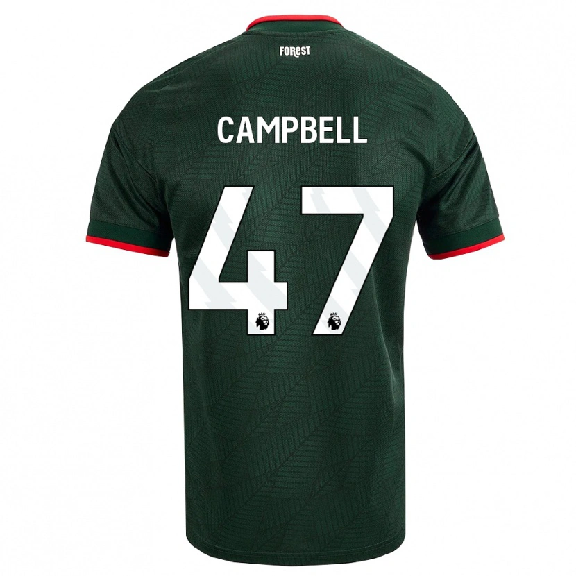 Danxen Niño Camiseta Luke Campbell #47 Verdeoscuro Rojo 2ª Equipación 2026/27 La Camisa México