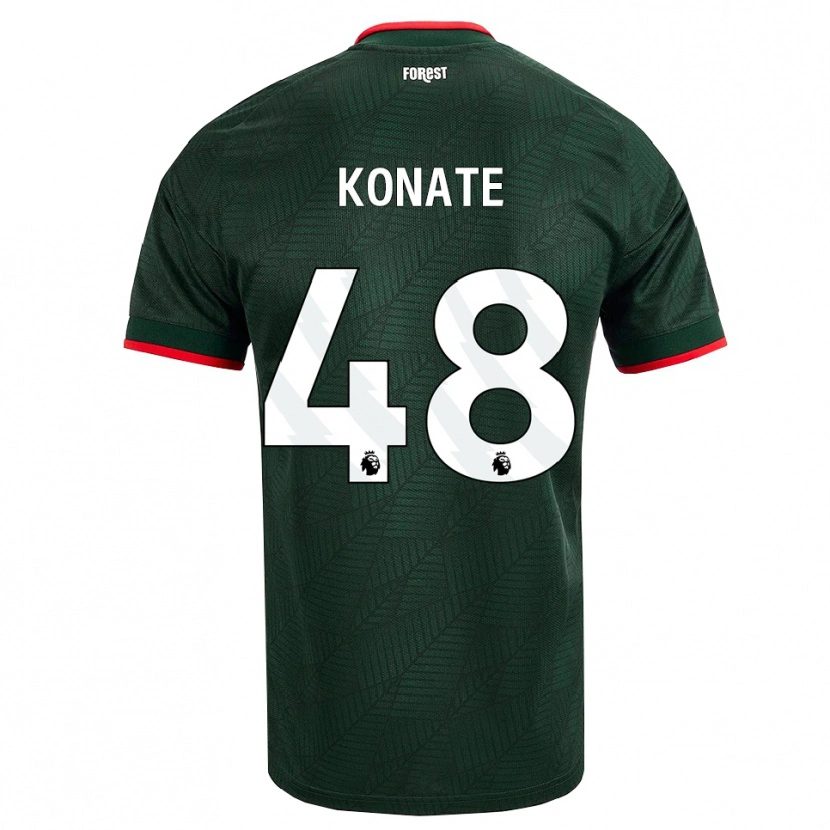 Danxen Niño Camiseta Ateef Konaté #48 Verdeoscuro Rojo 2ª Equipación 2026/27 La Camisa México