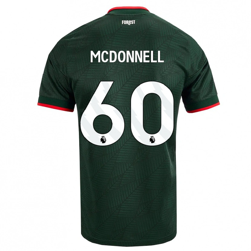 Danxen Niño Camiseta Grady Mcdonnell #60 Verdeoscuro Rojo 2ª Equipación 2026/27 La Camisa México