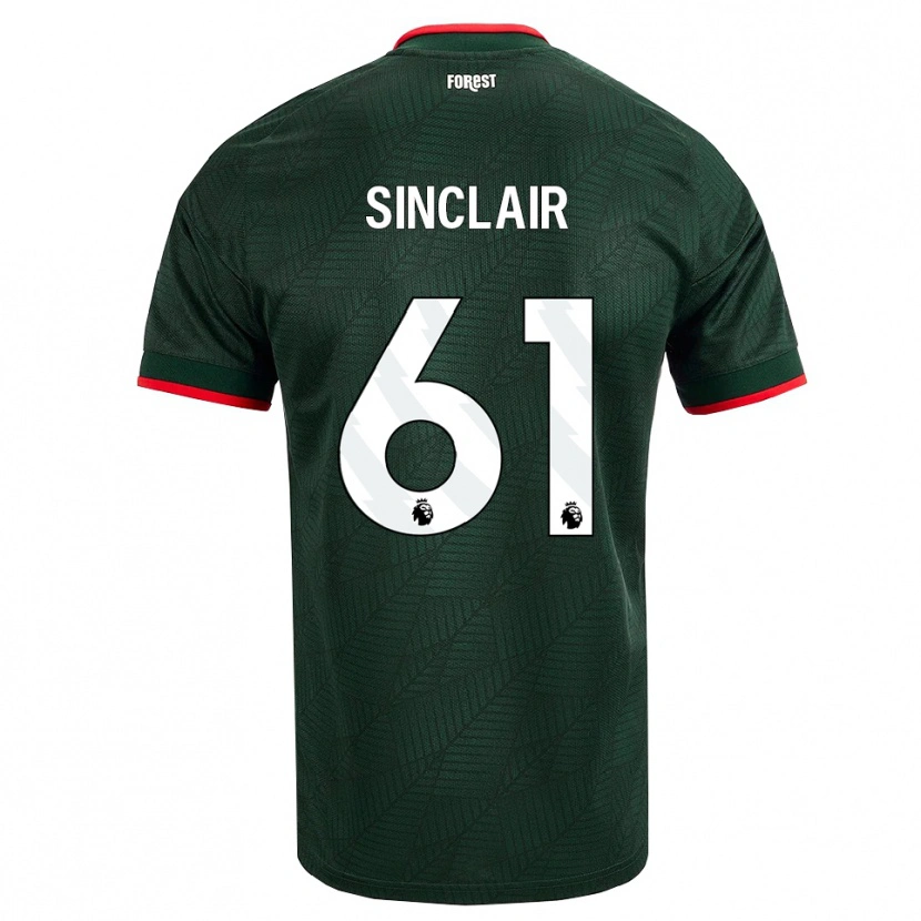 Danxen Niño Camiseta Jimmy Sinclair #61 Verdeoscuro Rojo 2ª Equipación 2026/27 La Camisa México