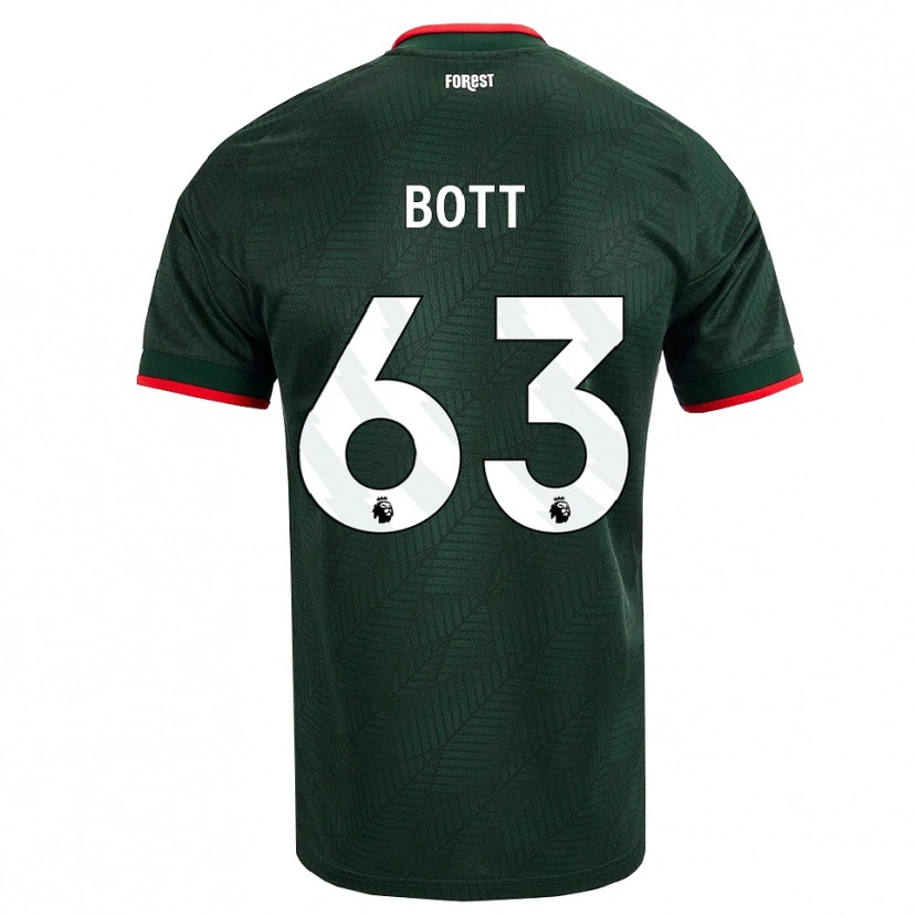 Danxen Niño Camiseta Aaron Bott #63 Verdeoscuro Rojo 2ª Equipación 2026/27 La Camisa México