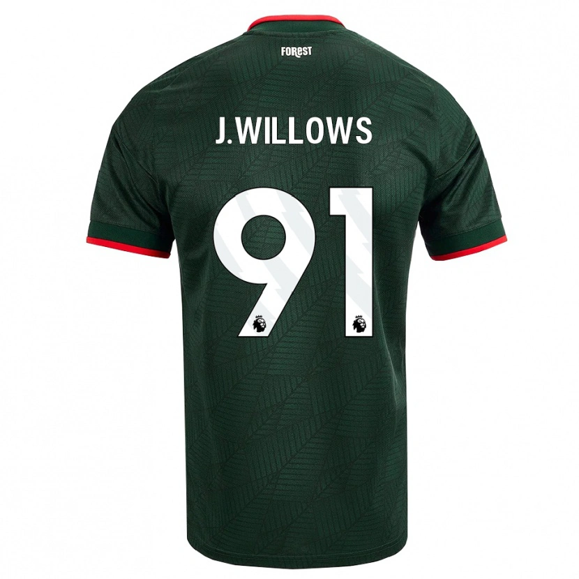 Danxen Niño Camiseta Jordan Willows #91 Verdeoscuro Rojo 2ª Equipación 2026/27 La Camisa México