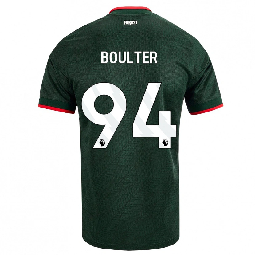 Danxen Niño Camiseta Evan Boulter #94 Verdeoscuro Rojo 2ª Equipación 2026/27 La Camisa México