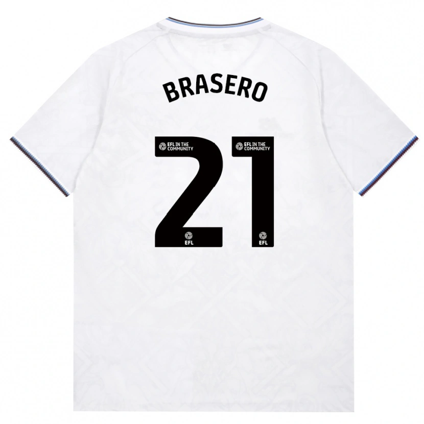 Danxen Niño Camiseta Sarah Brasero-Carreira #21 Borgoña Blanco 2ª Equipación 2026/27 La Camisa México