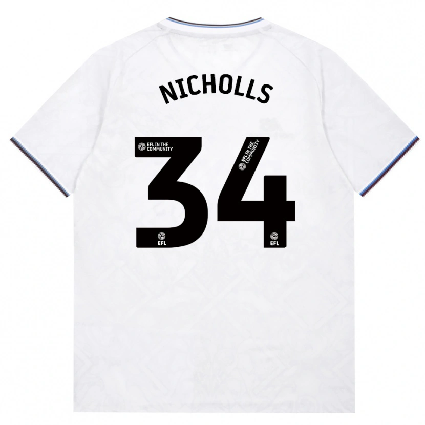 Danxen Niño Camiseta Macey Nicholls #34 Borgoña Blanco 2ª Equipación 2026/27 La Camisa México