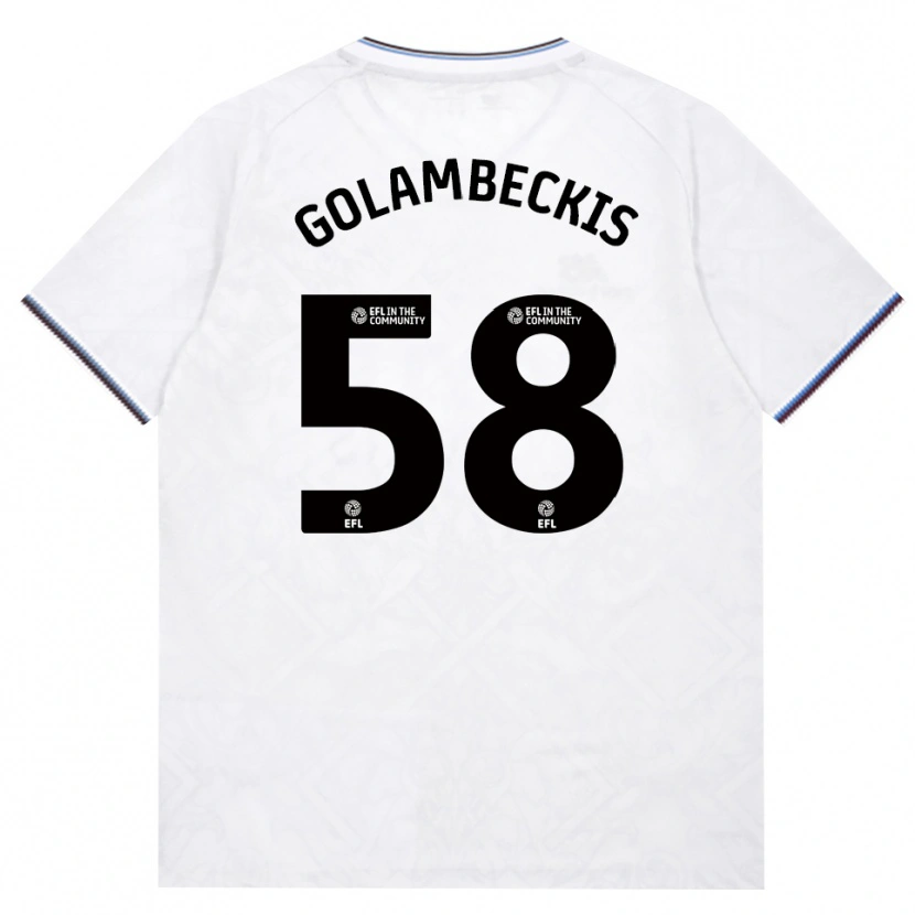Danxen Niño Camiseta Airidas Golambeckis #58 Borgoña Blanco 2ª Equipación 2026/27 La Camisa México