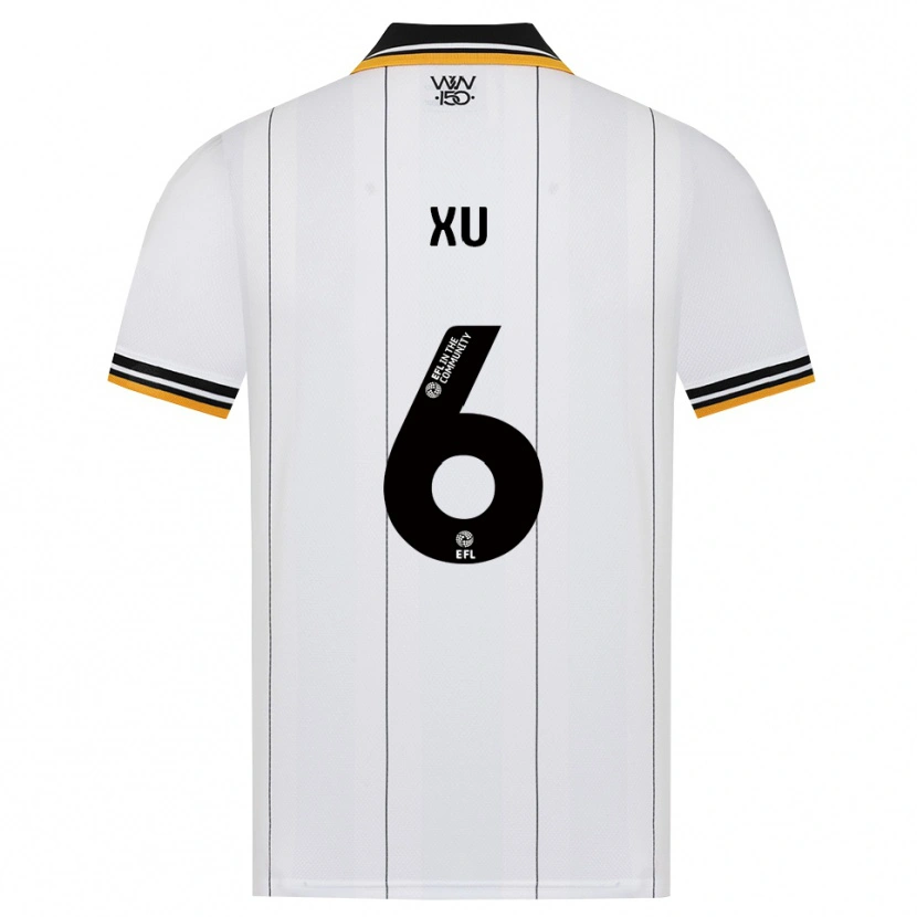 Danxen Niño Camiseta Bin Xu #6 Naranja Blanco Negro 2ª Equipación 2026/27 La Camisa México