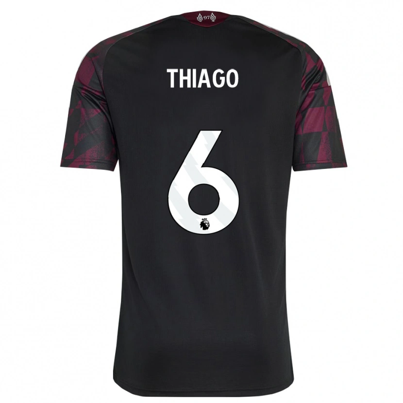 Danxen Niño Camiseta Thiago #6 Negro Blanco Púrpura Equipación Tercera 2026/27 La Camisa México