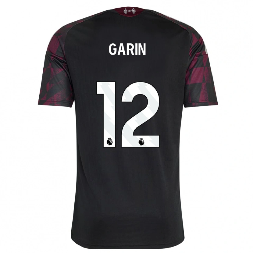 Danxen Niño Camiseta Isaiah Garin #12 Negro Blanco Púrpura Equipación Tercera 2026/27 La Camisa México