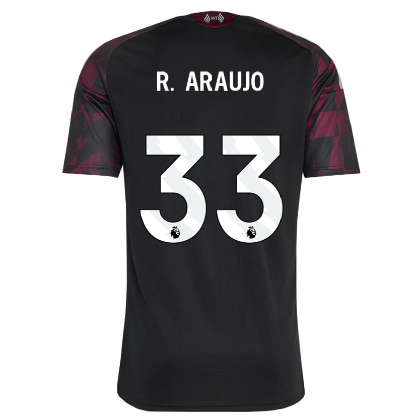 Danxen Niño Camiseta Ronald Araujo #33 Negro Blanco Púrpura Equipación Tercera 2026/27 La Camisa México