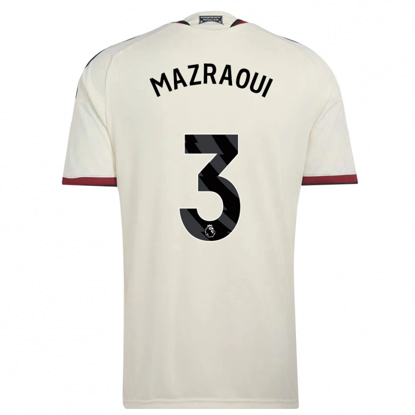 Danxen Niño Camiseta Noussair Mazraoui #3 Beige Negro Rojo Equipación Tercera 2026/27 La Camisa México