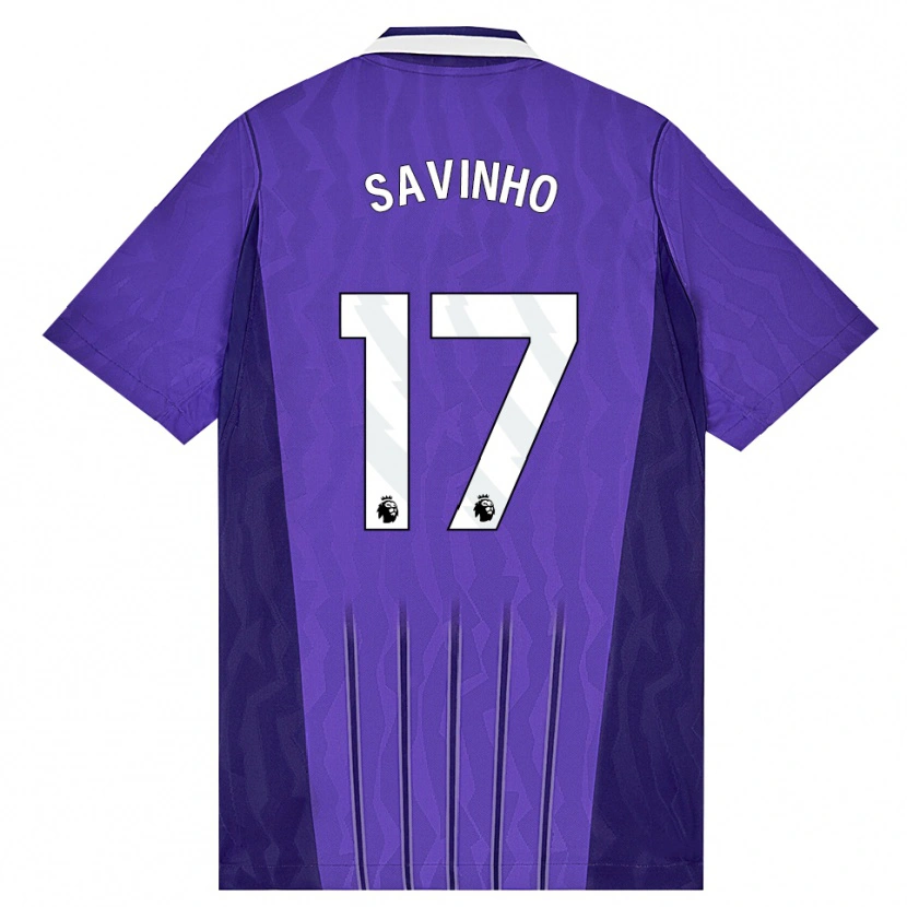 Danxen Niño Camiseta Sávio Moreira De Oliveira #17 Púrpura Blanco Equipación Tercera 2026/27 La Camisa México