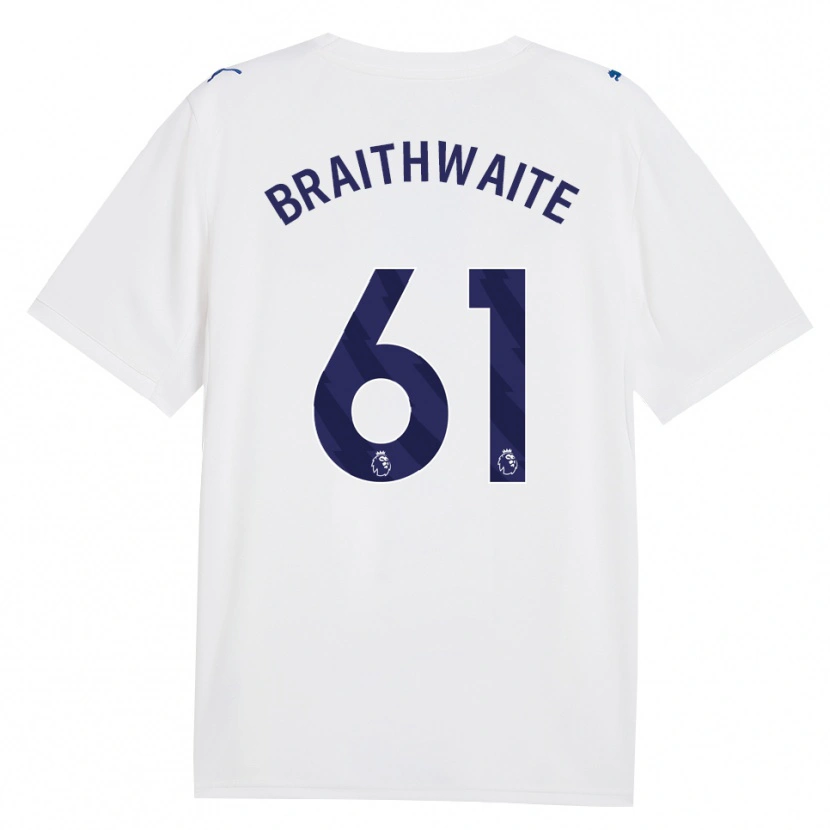 Danxen Niño Camiseta Kaden Braithwaite #61 Azulmarino Blanco Equipación Tercera 2026/27 La Camisa México