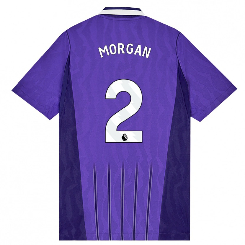 Danxen Niño Camiseta Esther Morgan #2 Púrpura Blanco Equipación Tercera 2026/27 La Camisa México