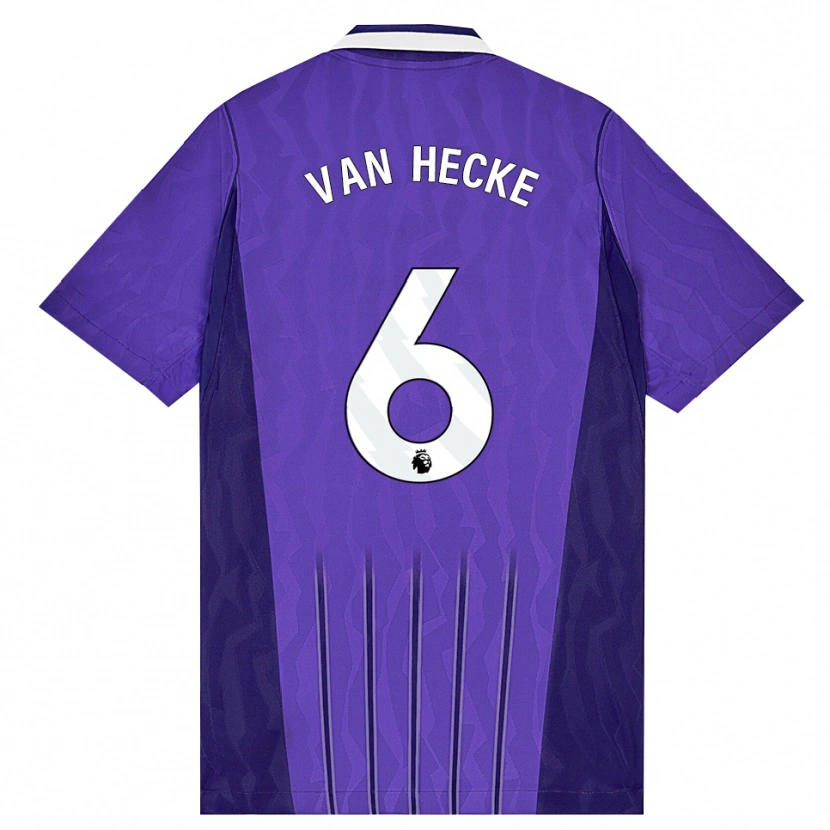 Danxen Niño Camiseta Jan Paul Van Hecke #6 Púrpura Blanco Equipación Tercera 2026/27 La Camisa México