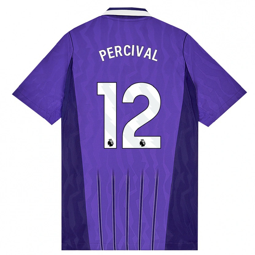 Danxen Niño Camiseta Ria Percival #12 Púrpura Blanco Equipación Tercera 2026/27 La Camisa México